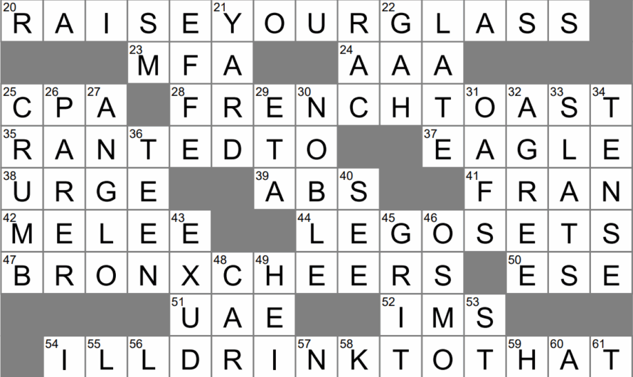 2023 Pink Album Crossword Clue