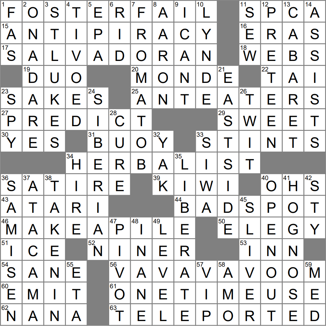 LA Times Crossword 2 Mar 24 Saturday LAXCrossword LA Times Crossword 2 Mar 24 Saturday LAXCrossword