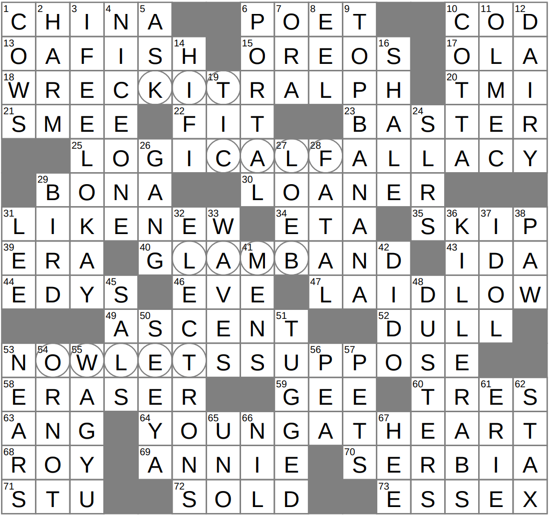 LA Times Crossword 21 Oct 25 Tuesday LAXCrossword