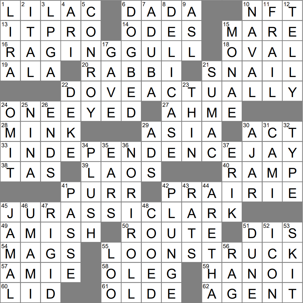 LA Times Crossword 25 May 23 Thursday LAXCrossword