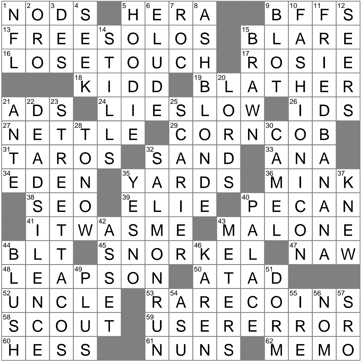 LA Times Crossword 25 May 24 Saturday LAXCrossword