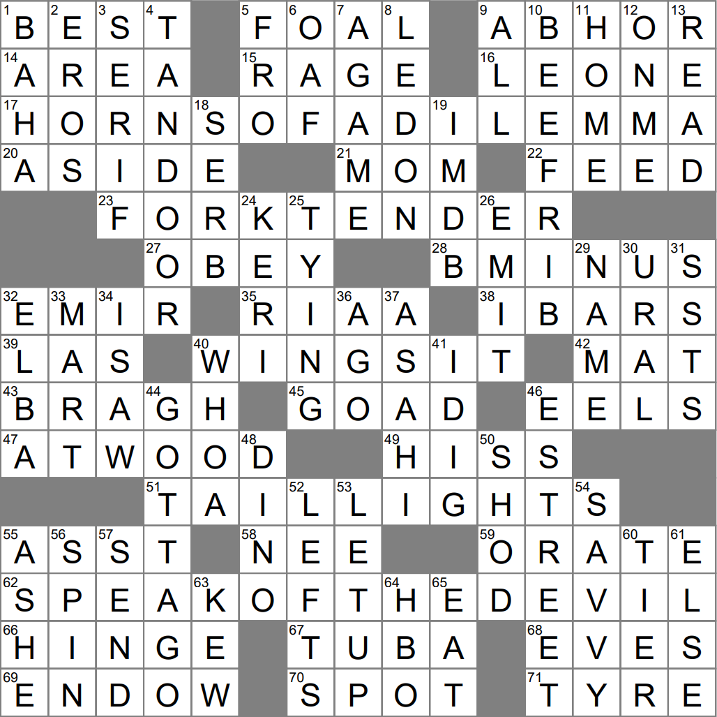 LA Times Crossword 25 Oct 22 Tuesday LAXCrossword LA Times Crossword 25 Oct 22 Tuesday LAXCrossword