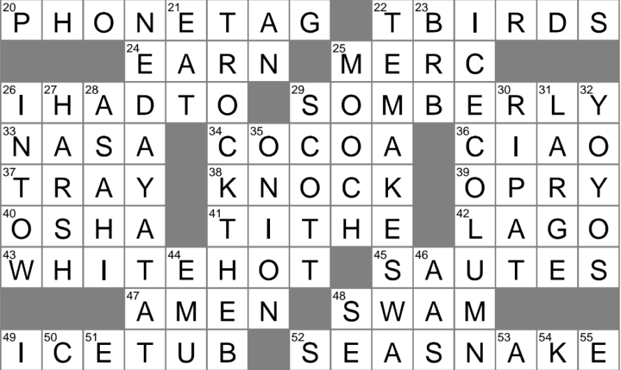 Hockey Hall Of Famer Adam Crossword Clue