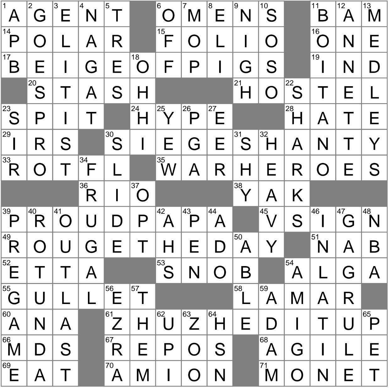 LA Times Crossword 3 Nov 23 Friday LAXCrossword