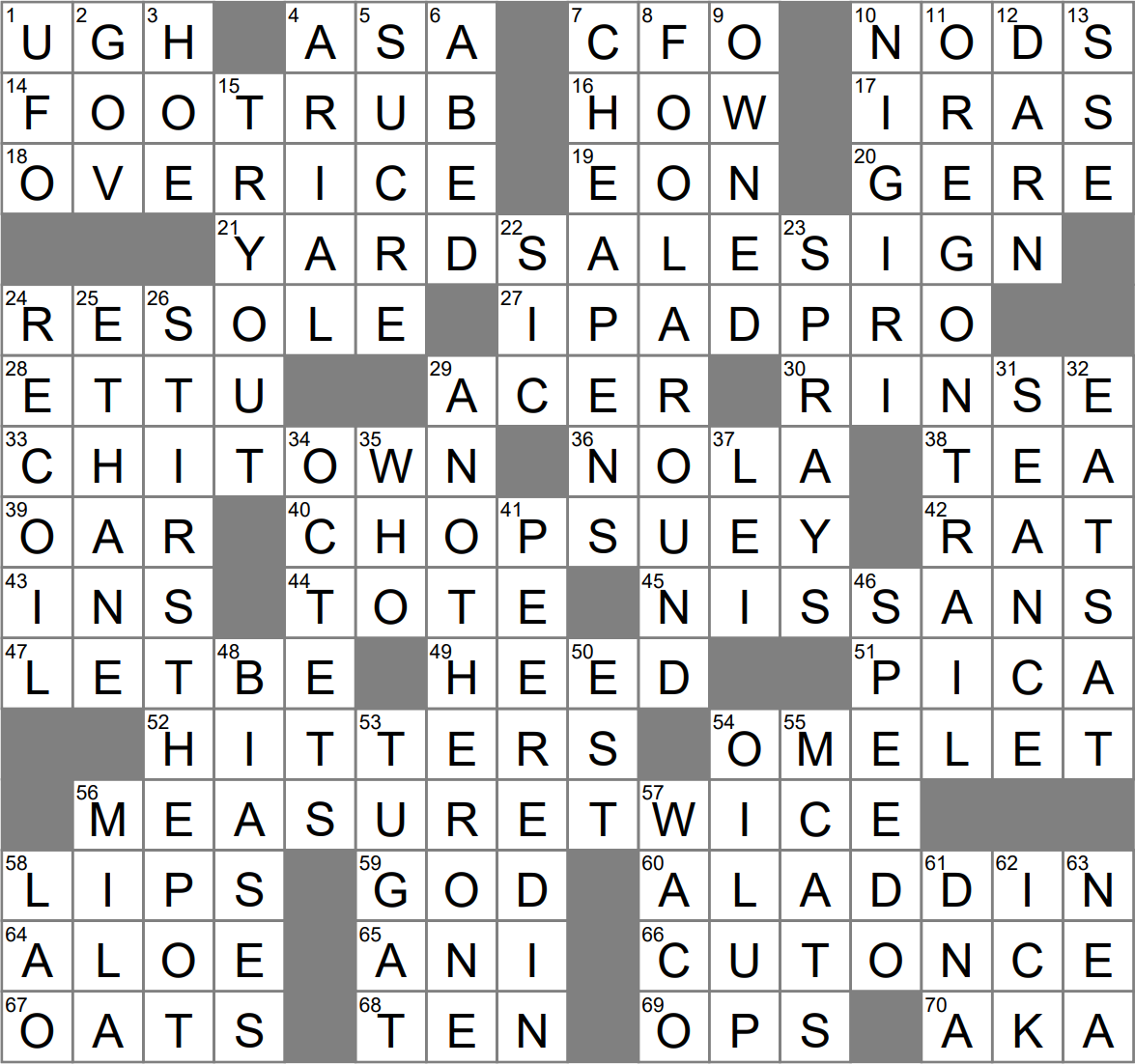 LA Times Crossword 5 Jul 23 Wednesday LAXCrossword