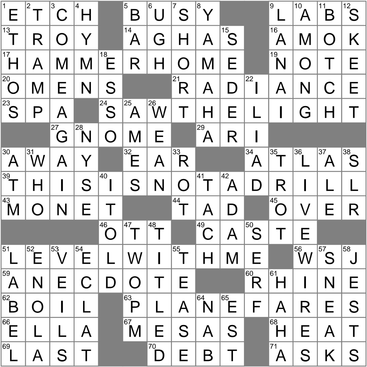 LA Times Crossword 8 Jan 25 Wednesday LAXCrossword