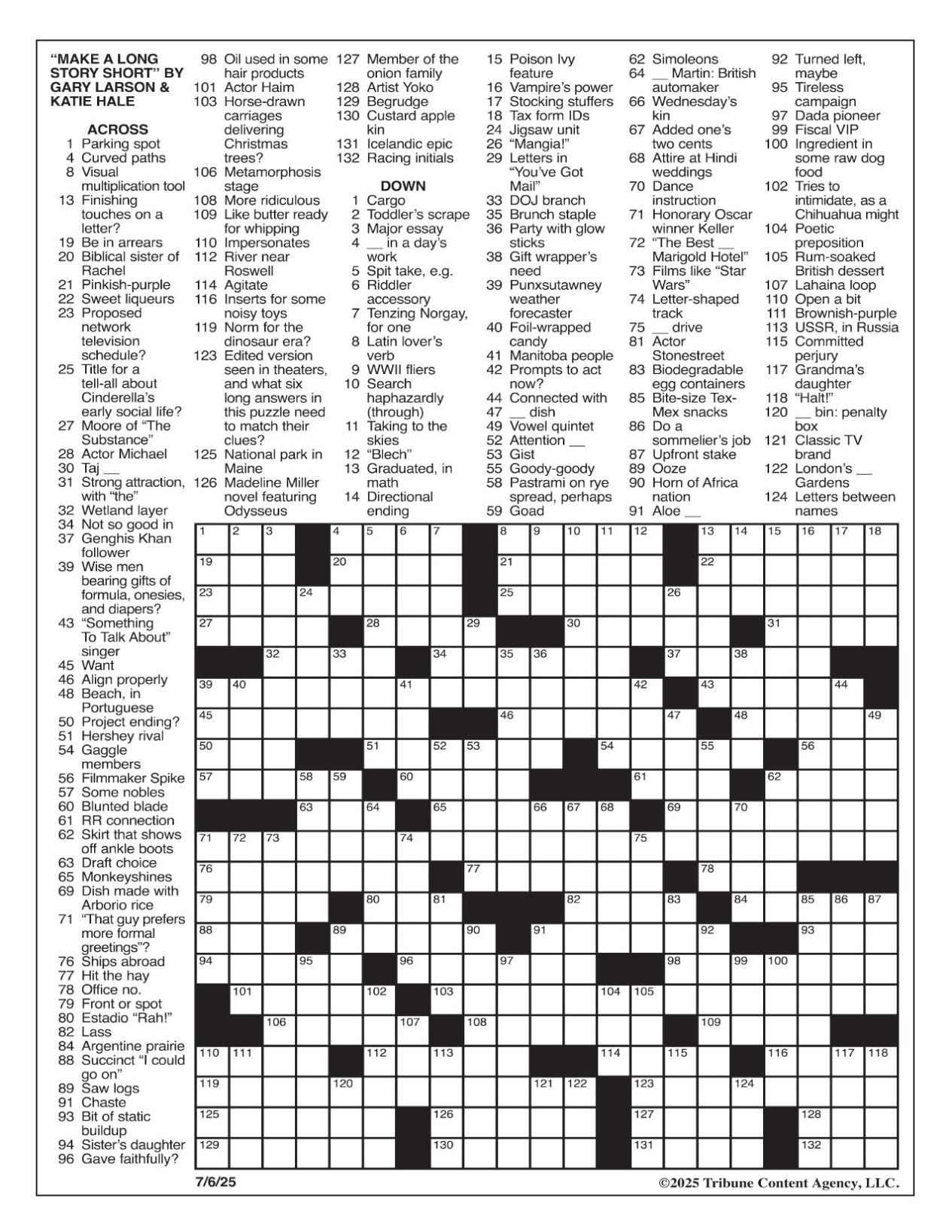LA Times Crossword July 6 2025 Crosswords Yakimaherald LA Times Crossword July 6 2025 Crosswords Yakimaherald