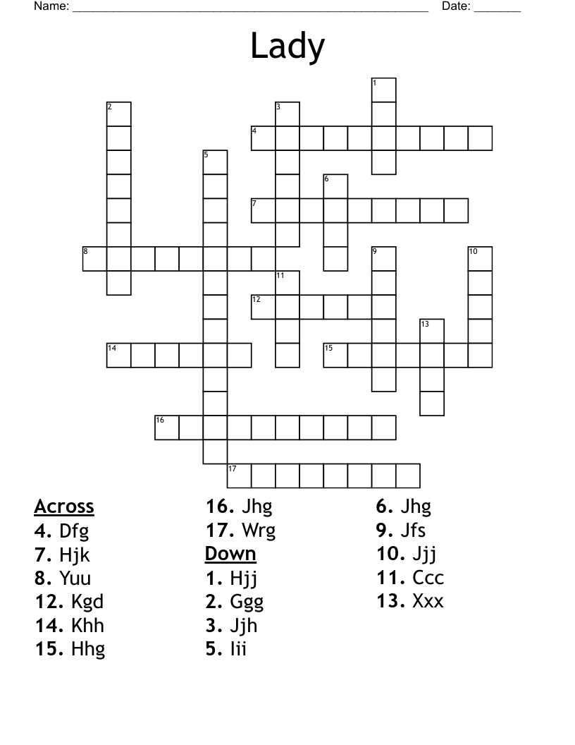 Ladies Crossword Clue Ladies Crossword Clue