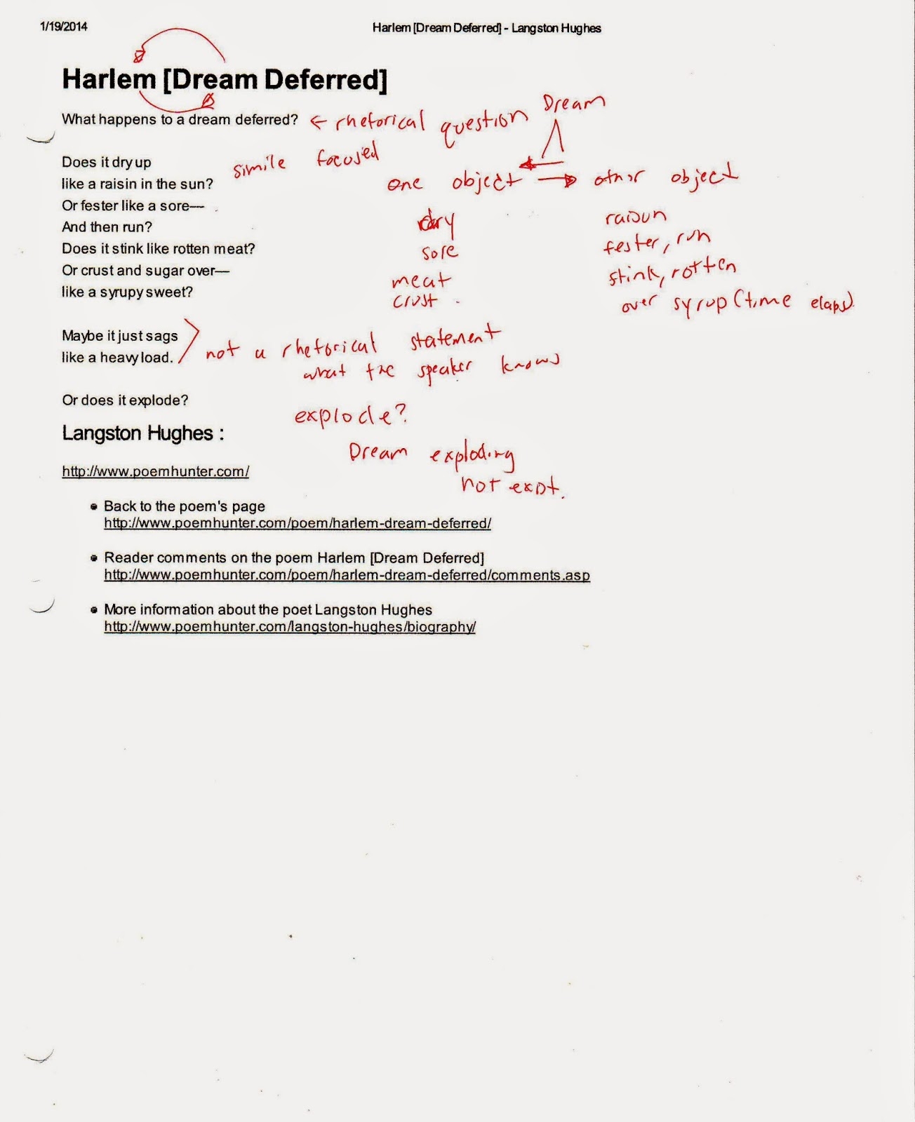 Langston Hughes Poem Crossword Clue Langston Hughes Poem Crossword Clue