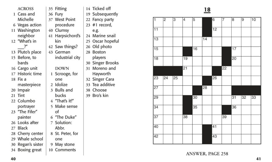 Ticked Off Crossword