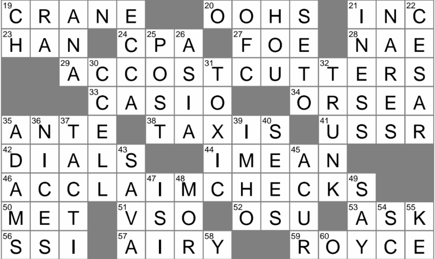 Learned Crossword Clue