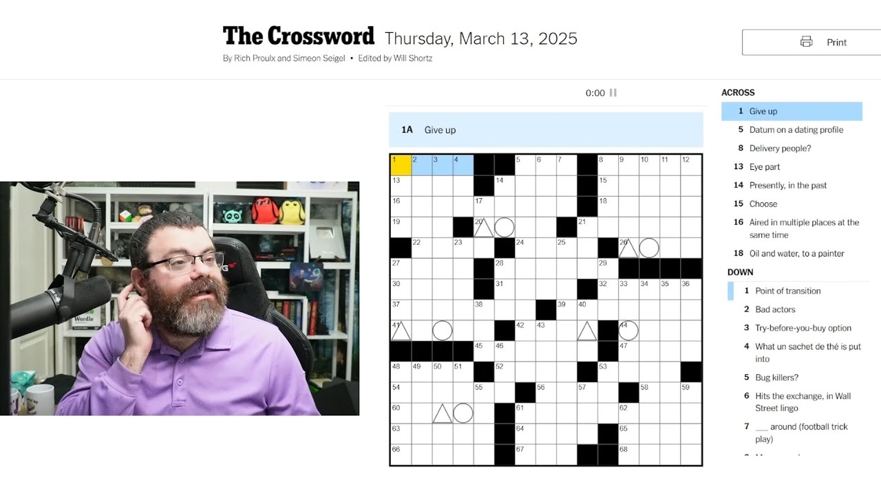Learning Crossword Week 43 NYT Crossword Thursday March 13th 2025 YouTube Learning Crossword Week 43 NYT Crossword Thursday March 13th 2025 YouTube