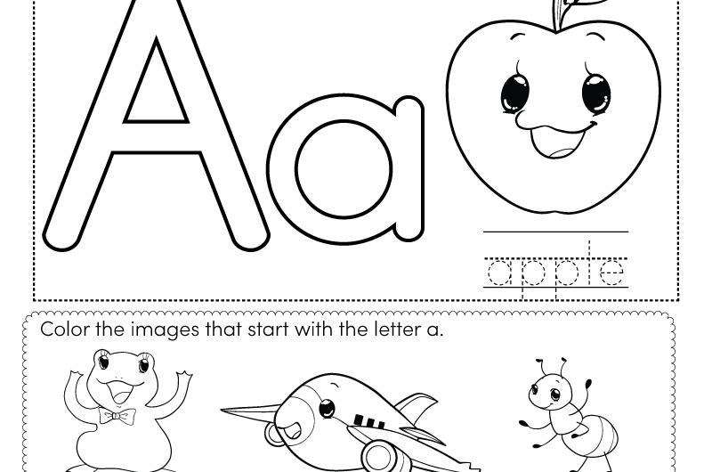 Letter A Work Sheets