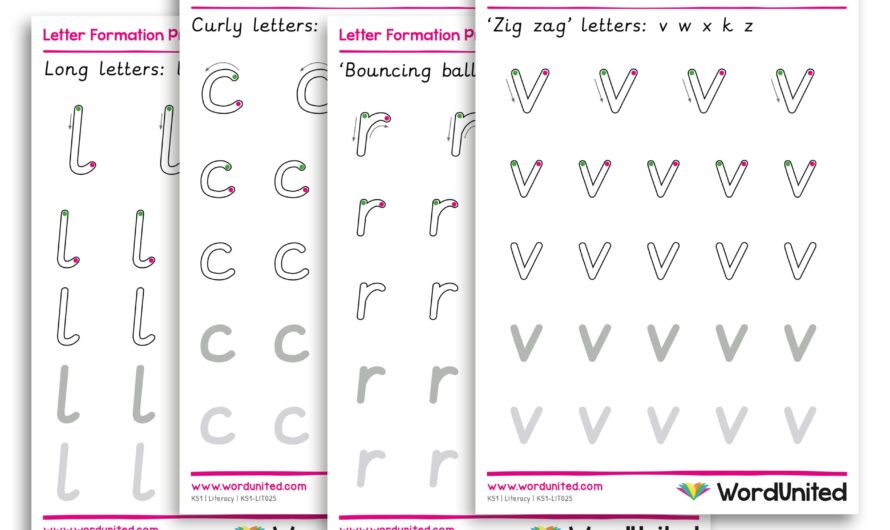 Letter Formation Practice Worksheets