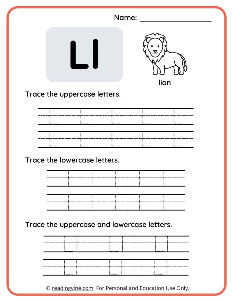 Letter L Worksheets For Preschool Free Printable Letter L Worksheets For Preschool Free Printable