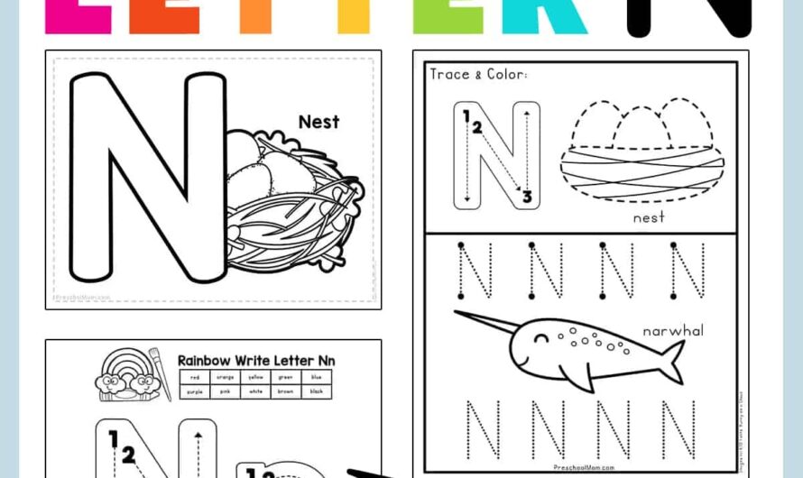 Letter N Worksheets For Preschool