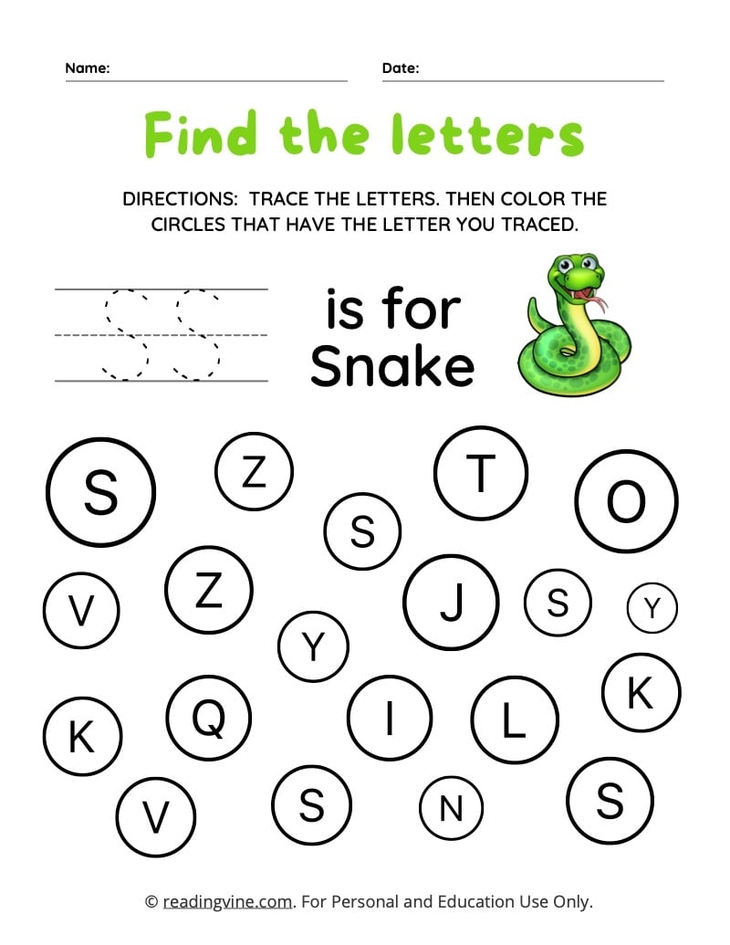 Letter S Worksheets For Preschool Free Printable Letter S Worksheets For Preschool Free Printable