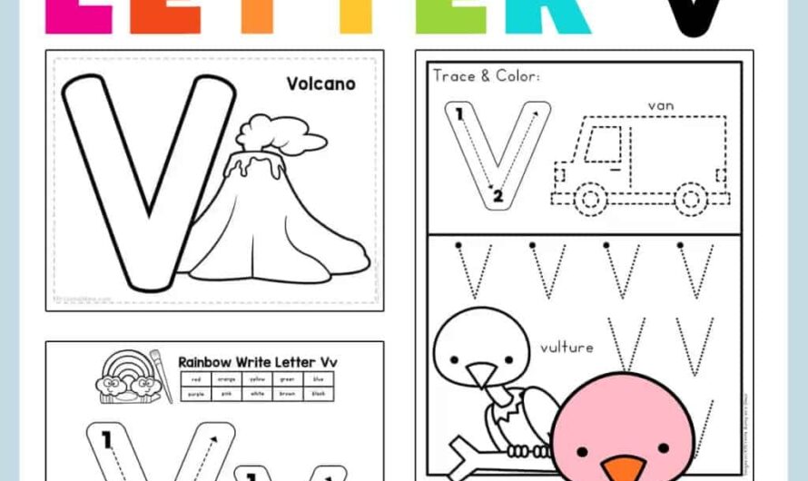 Letter V Worksheets For Preschoolers