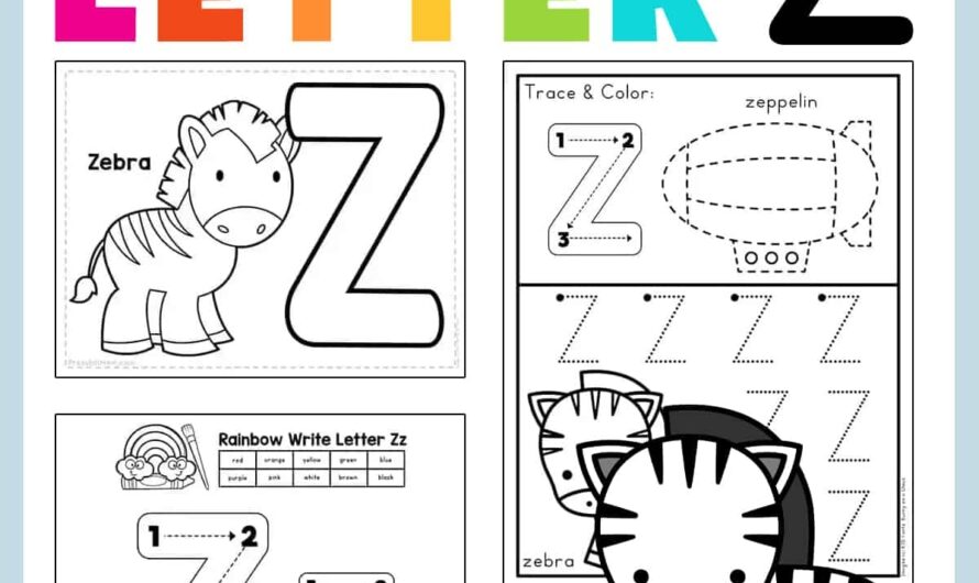 Letter Z Worksheets For Preschool