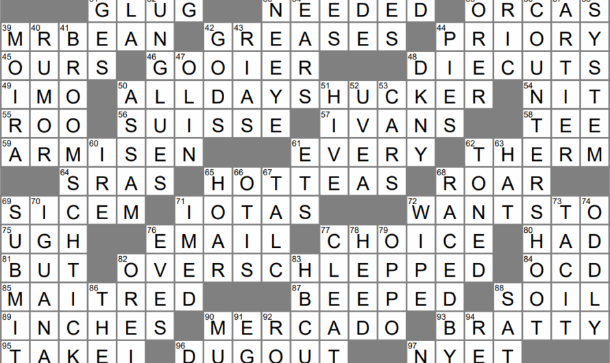 Lethargy Crossword Clue