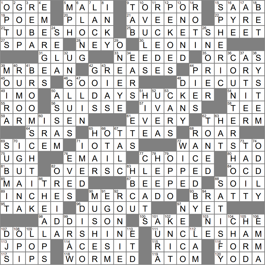 Like Many A Safari Cat Crossword Clue Archives LAXCrossword