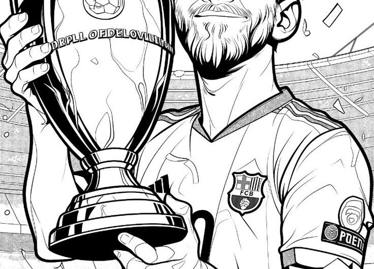 Football Colouring Pages Messi