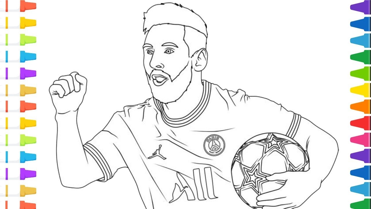 Lionel Messi Coloring Page Coloring Football Player YouTube Lionel Messi Coloring Page Coloring Football Player YouTube
