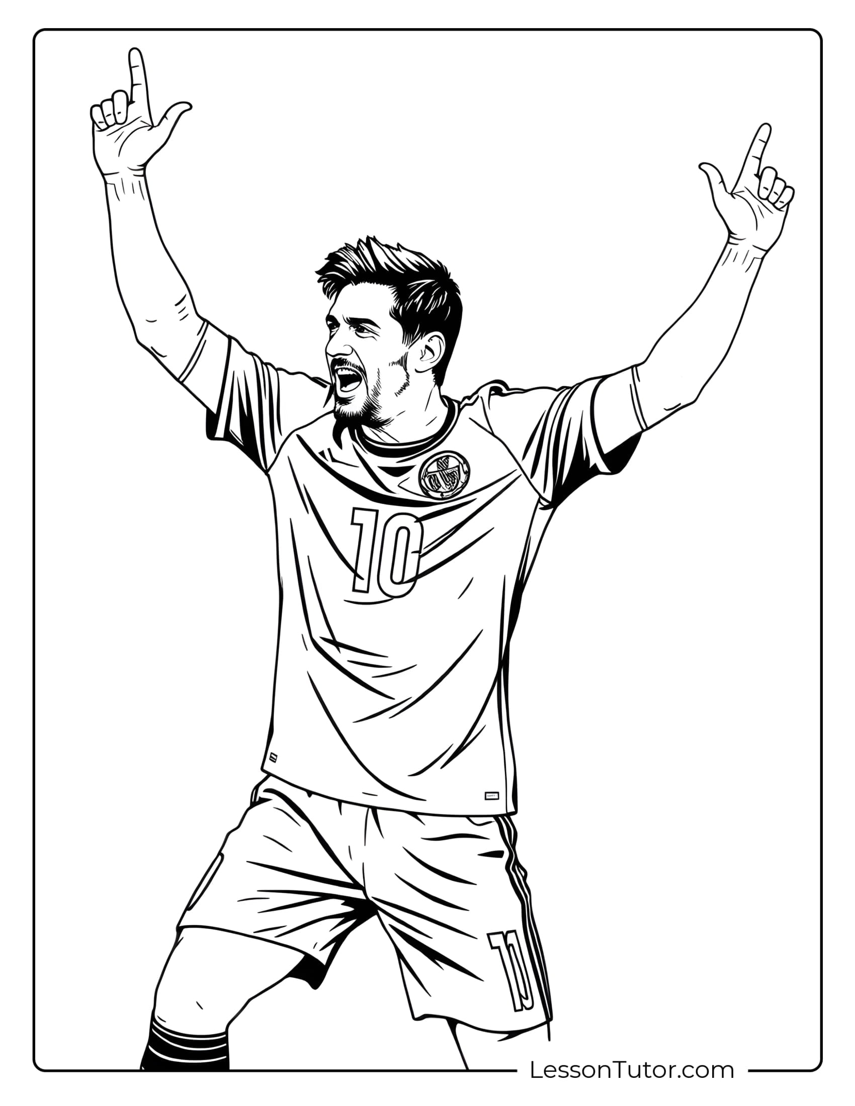 Lionel Messi Coloring Pages Lesson Tutor Lionel Messi Coloring Pages Lesson Tutor