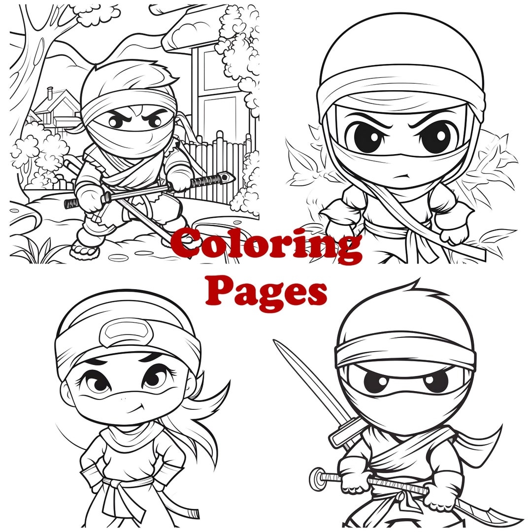 Little Ninja Coloring Pages Cute Ninja Coloring Sheets Ninja Coloring Book Etsy Little Ninja Coloring Pages Cute Ninja Coloring Sheets Ninja Coloring Book Etsy