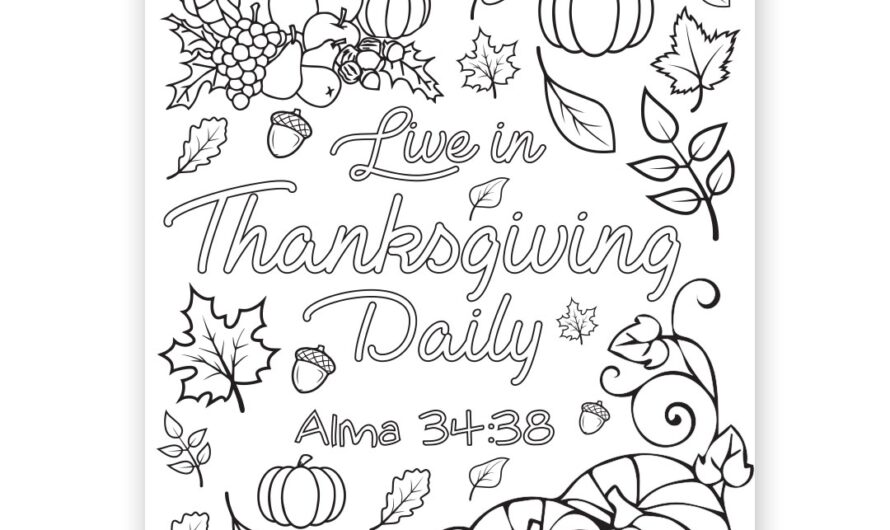 Thanksgiving Pages To Color