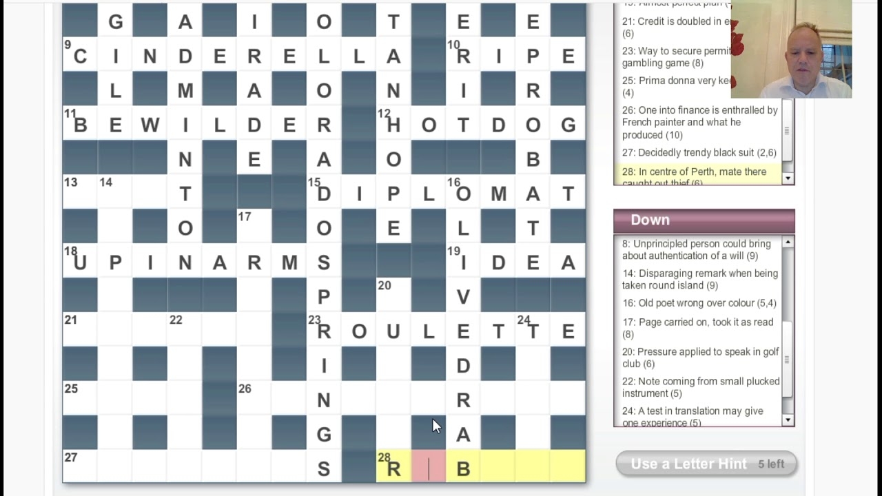 Live Solve Of The Telegraph Crossword 11th Sept YouTube