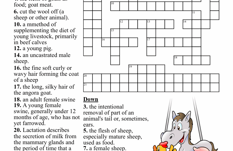 Feed For Livestock Crossword Clue
