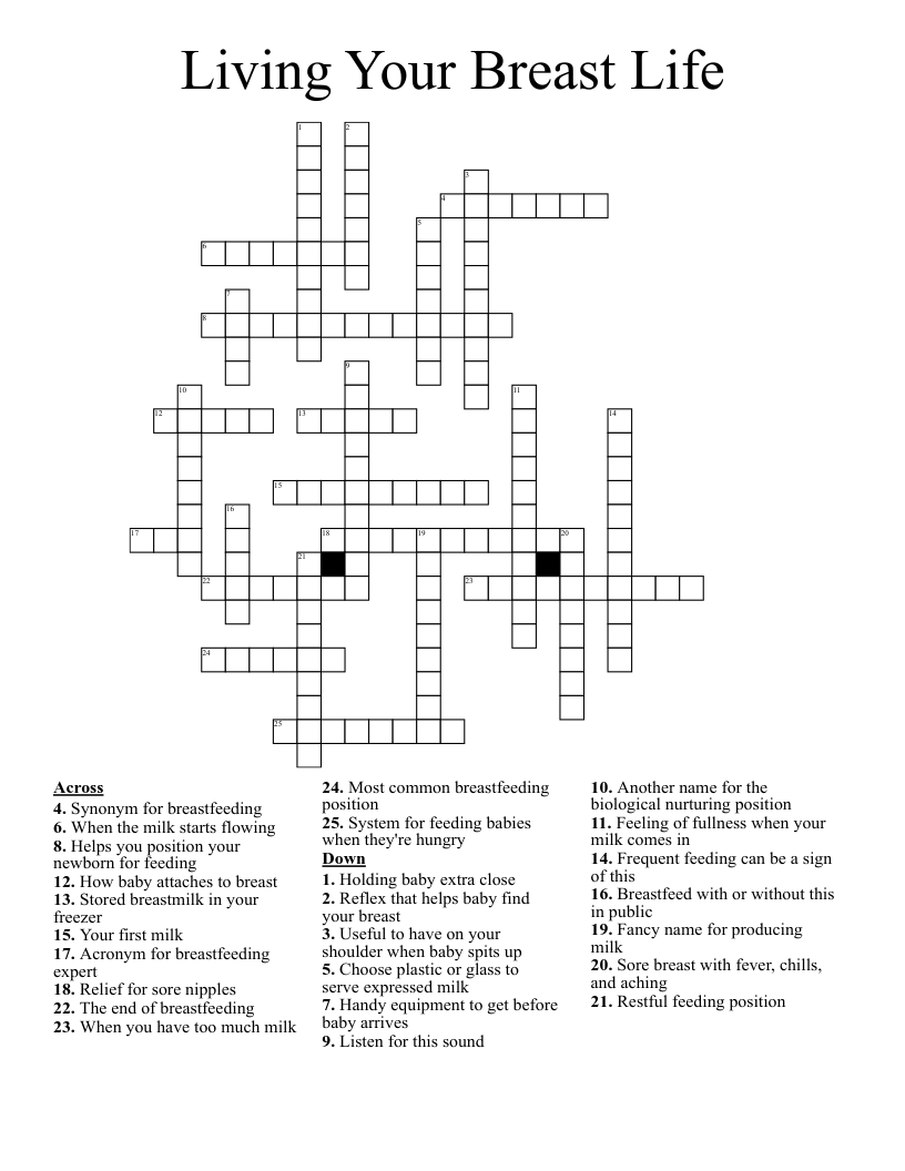 Living Your Breast Life Crossword WordMint