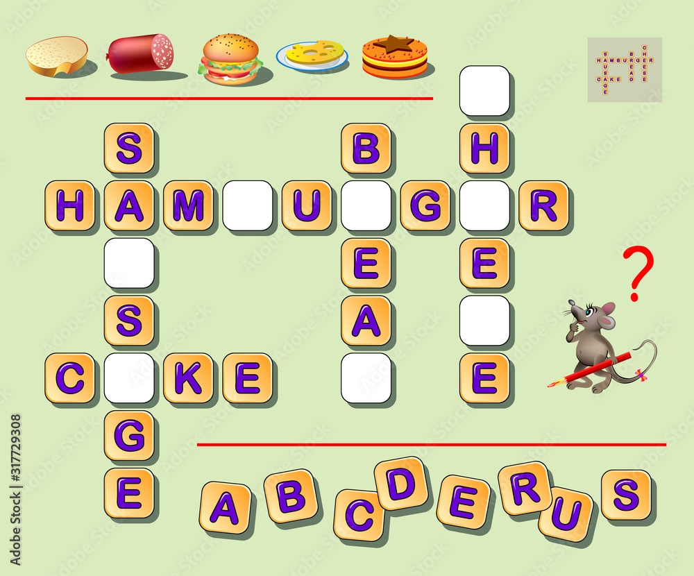 Logic Crossword Puzzle Game For Kids To Study English Words Find Missing Letters And Draw Them In Empty Squares Developing Writing And Reading Skills Printable Worksheet For Children Textbook Stock Vector Logic Crossword Puzzle Game For Kids To Study English Words Find Missing Letters And Draw Them In Empty Squares Developing Writing And Reading Skills Printable Worksheet For Children Textbook Stock Vector