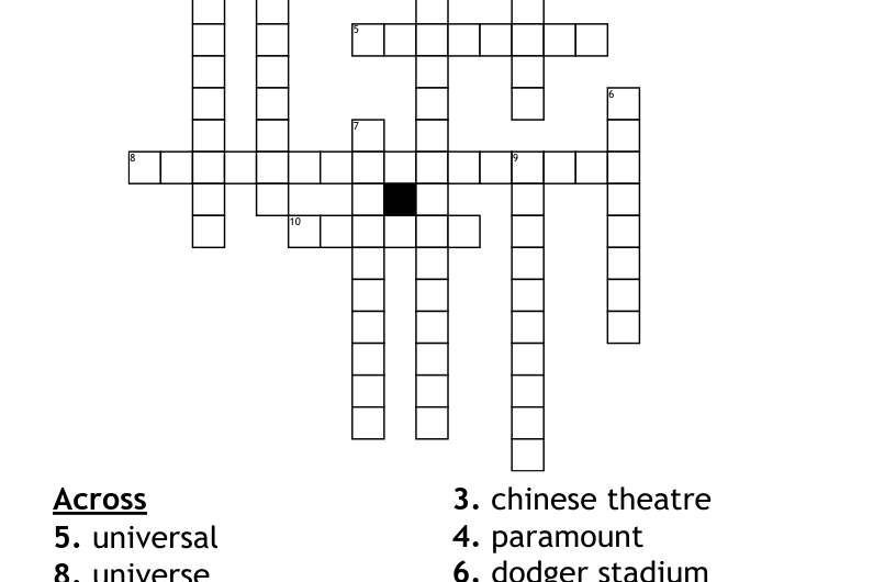 Los Angeles Crossword Puzzle