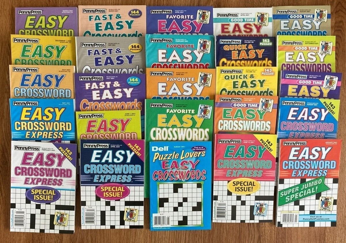 Lot Of 15 All Easy Dell Penny Press Crossword Puzzle Books Express UNSORTED EBay