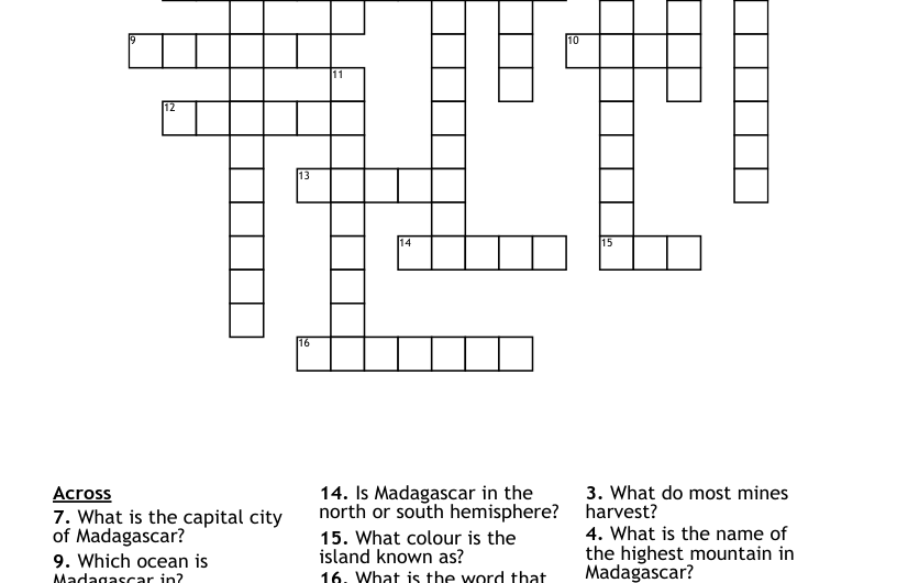 Madagascar Tree Crossword Clue