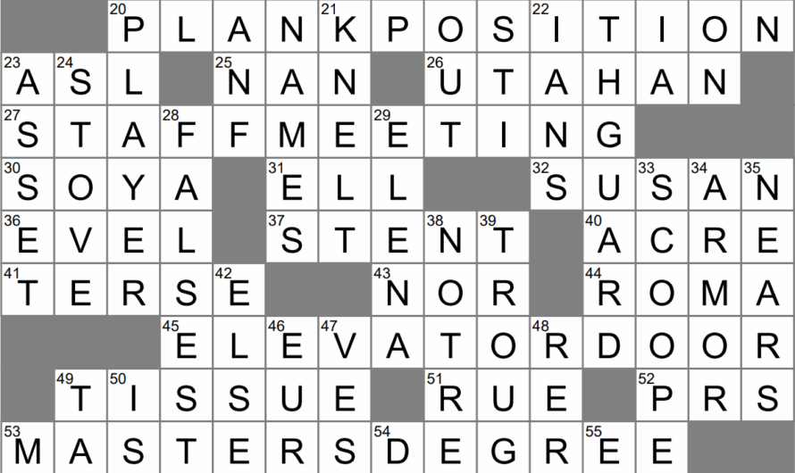 Crossword Clue Attempted