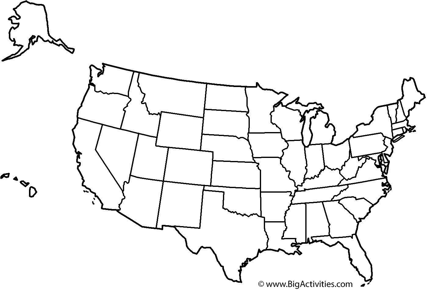 Map Of The United States With Title And States Coloring Page Presidents Day Map Of The United States With Title And States Coloring Page Presidents Day