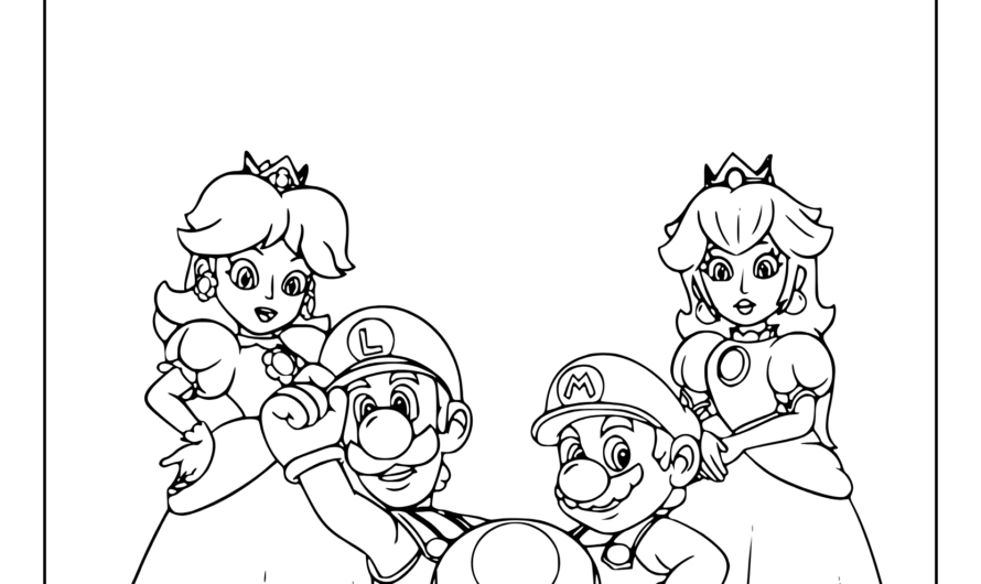 Super Mario Characters Coloring Pages