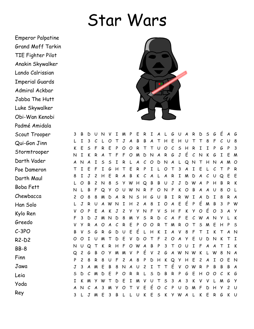 Marvel Star Wars Crossword WordMint Marvel Star Wars Crossword WordMint