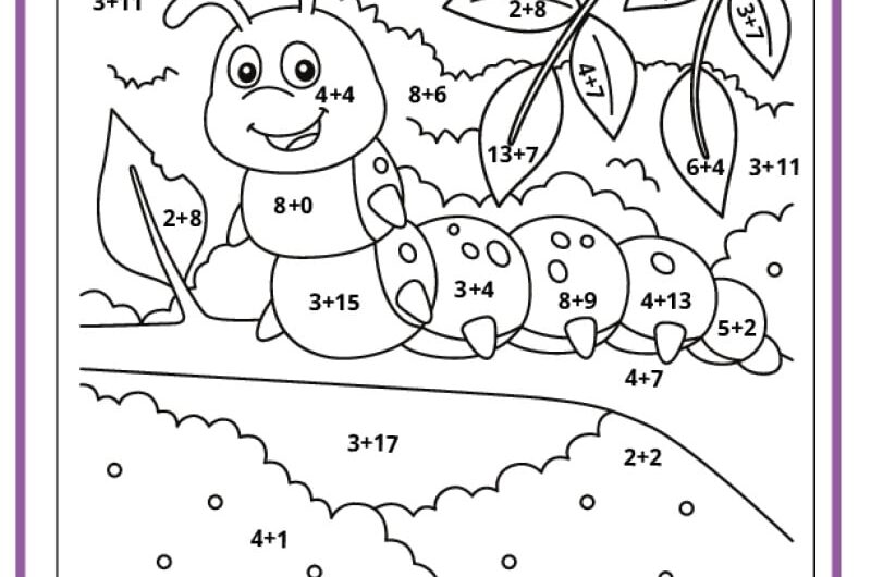 Math By Numbers Color Worksheet
