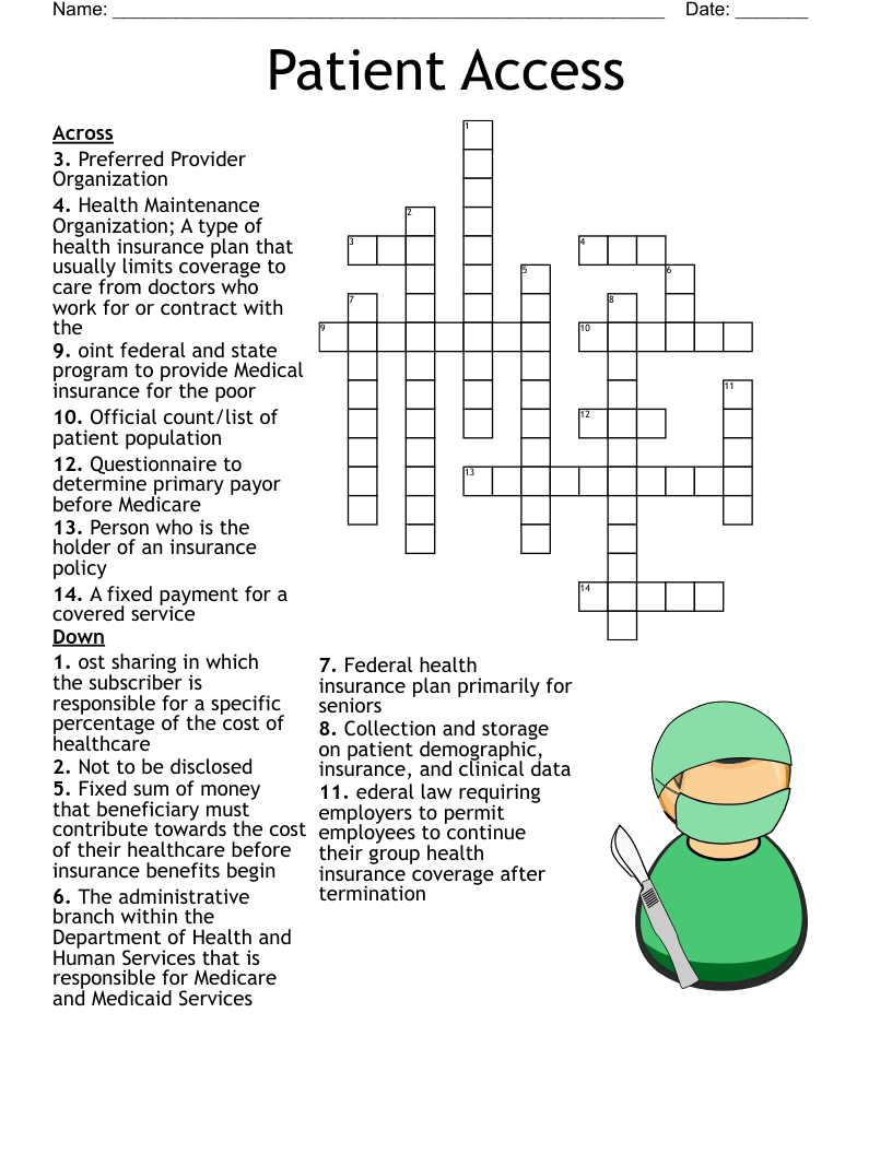 Medicaid Crossword WordMint
