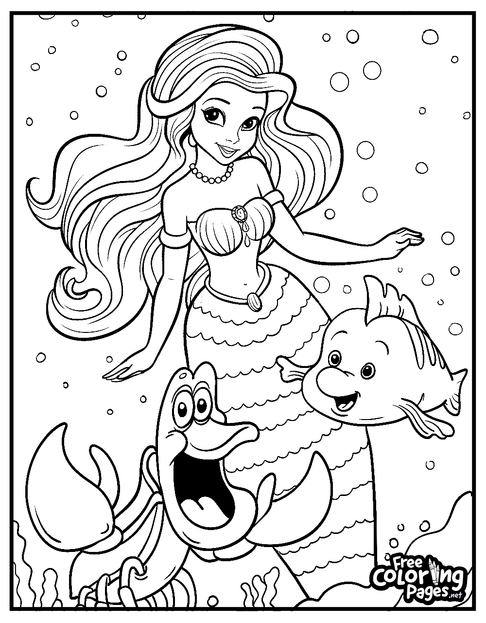 printable coloring pictures of mermaids