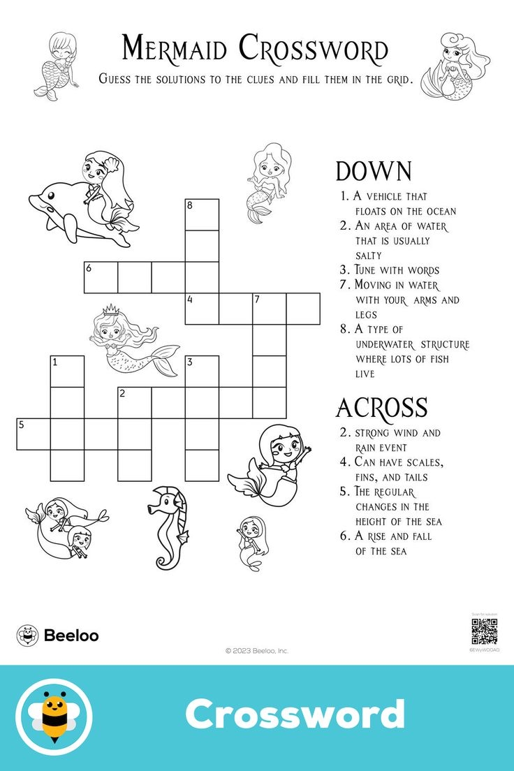 Mermaid Crossword Mermaid Crossword