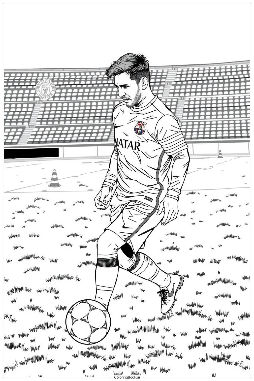 Messi Holding A Soccer Ball 2 Coloring Page Free PDF PNG Printable Messi Holding A Soccer Ball 2 Coloring Page Free PDF PNG Printable