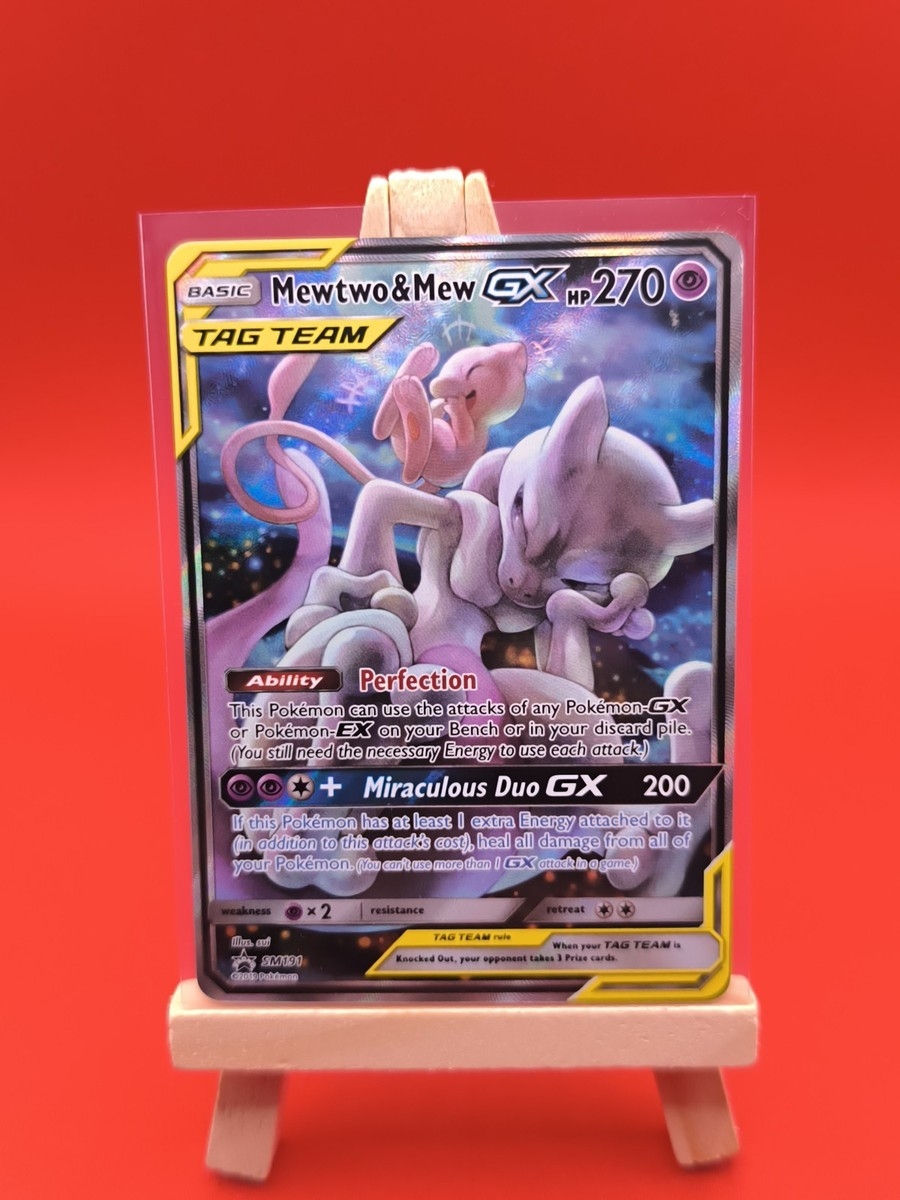 Mewtwo Mew Tag Team GX SM191 Alternate Full Art Promo Pokemon Card EBay