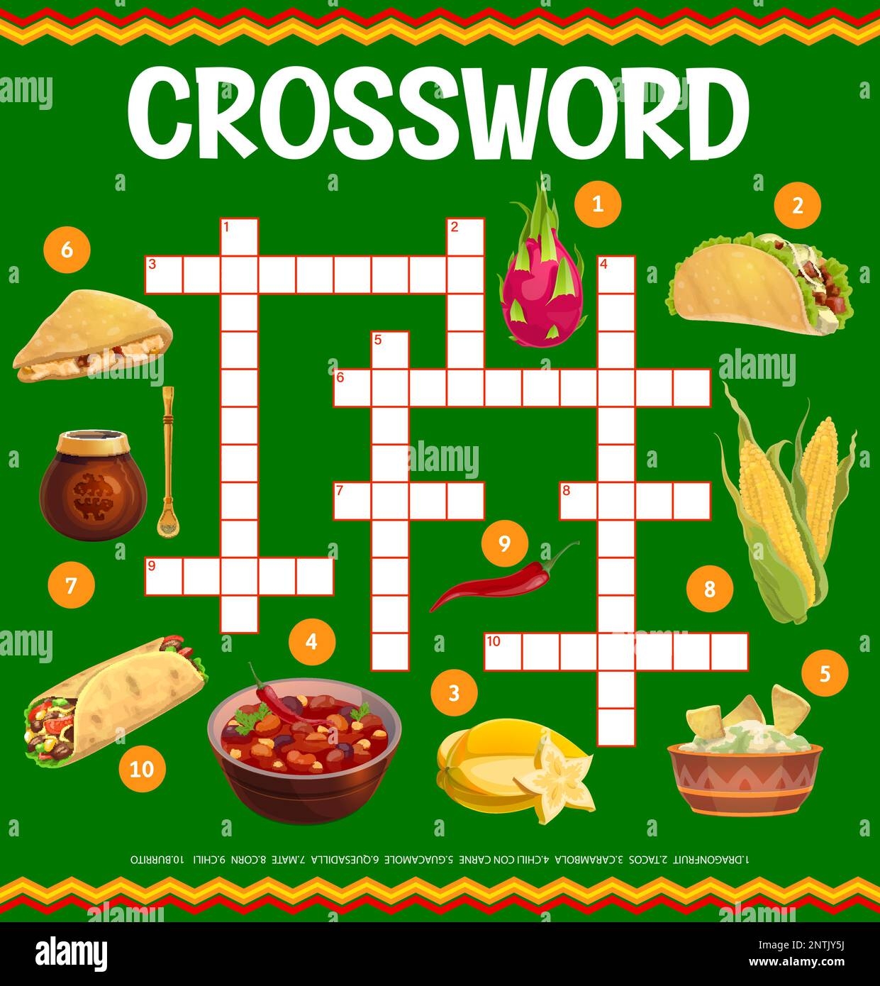 Mexican Cuisine Food Crossword Grid Worksheet Find A Word Quiz Vector Brainteaser Game With Dragonfruit Tacos Carambola Chili Con Carne And Guacamole Quesadilla Mate Corn Chili And Burrito Stock Vector Image Mexican Cuisine Food Crossword Grid Worksheet Find A Word Quiz Vector Brainteaser Game With Dragonfruit Tacos Carambola Chili Con Carne And Guacamole Quesadilla Mate Corn Chili And Burrito Stock Vector Image