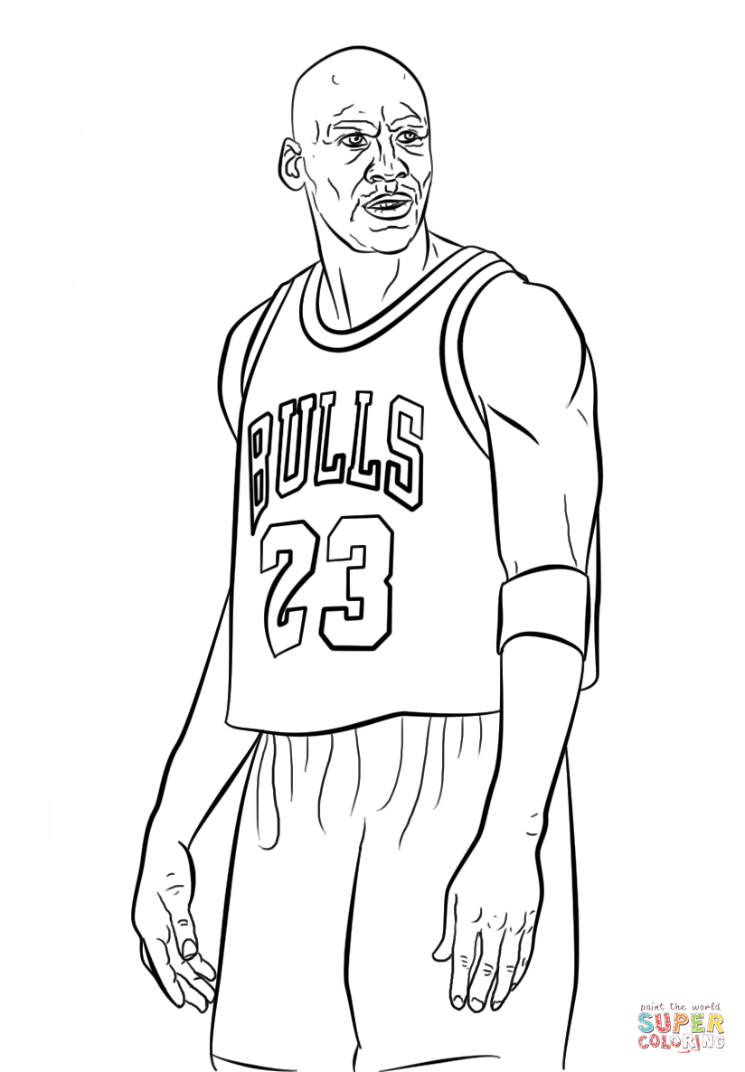 Michael Jordan Super Coloring Coloring Pages To Print Sports Coloring Pages Adult Coloring Books
