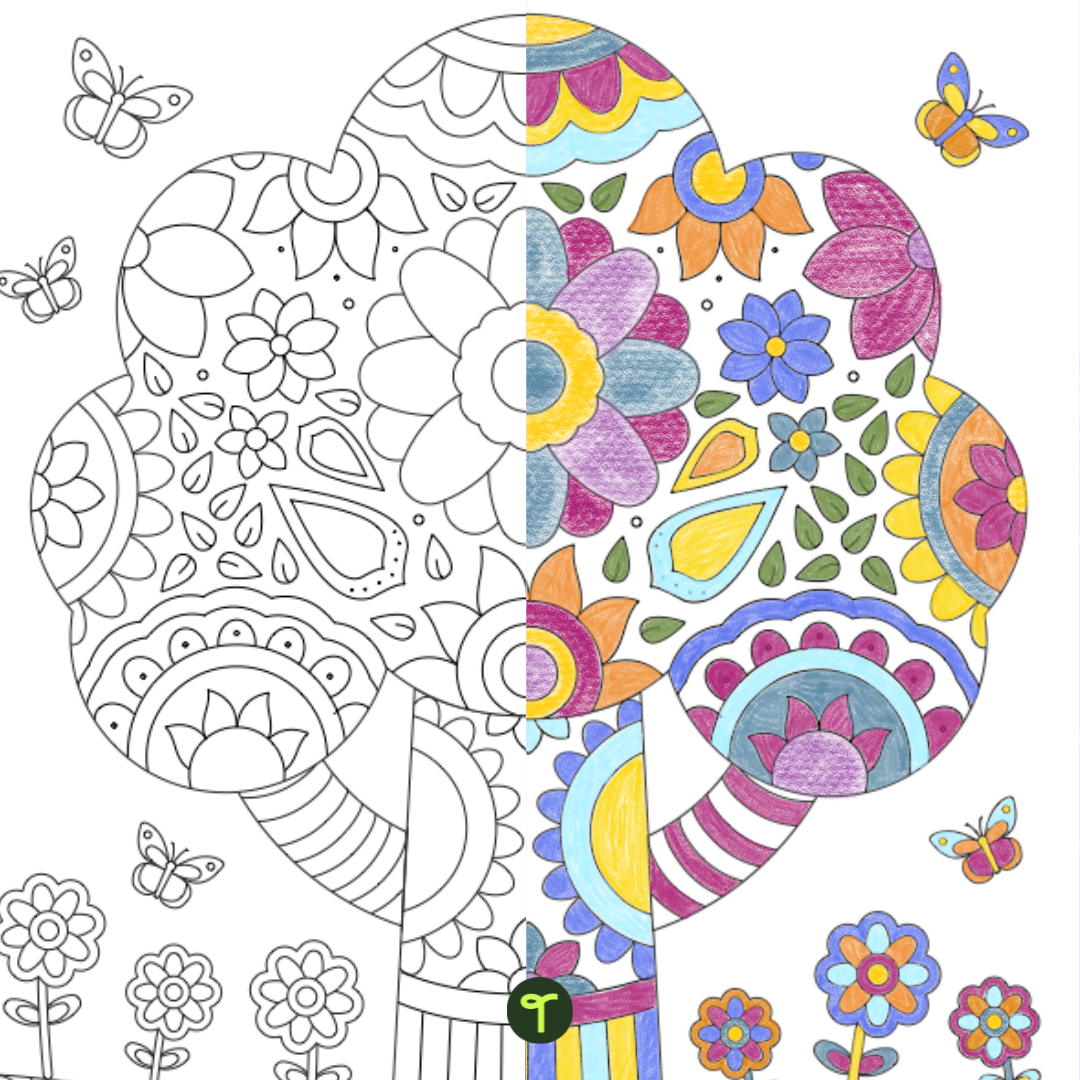 Mindful Coloring Sheet Tree Teach Starter Mindful Coloring Sheet Tree Teach Starter